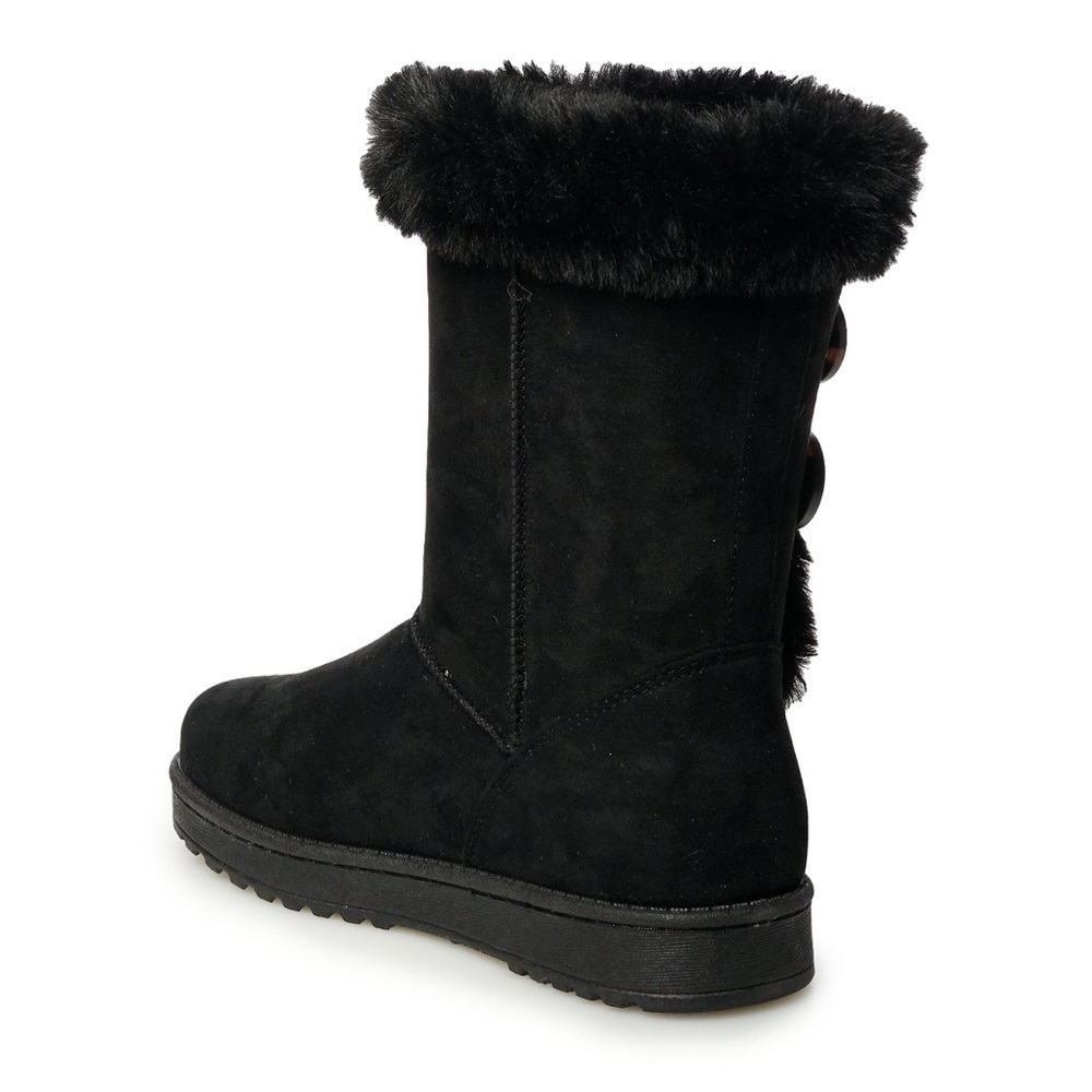 SO Sophia black winter boots. Size 2 youth - Picture 2 of 10